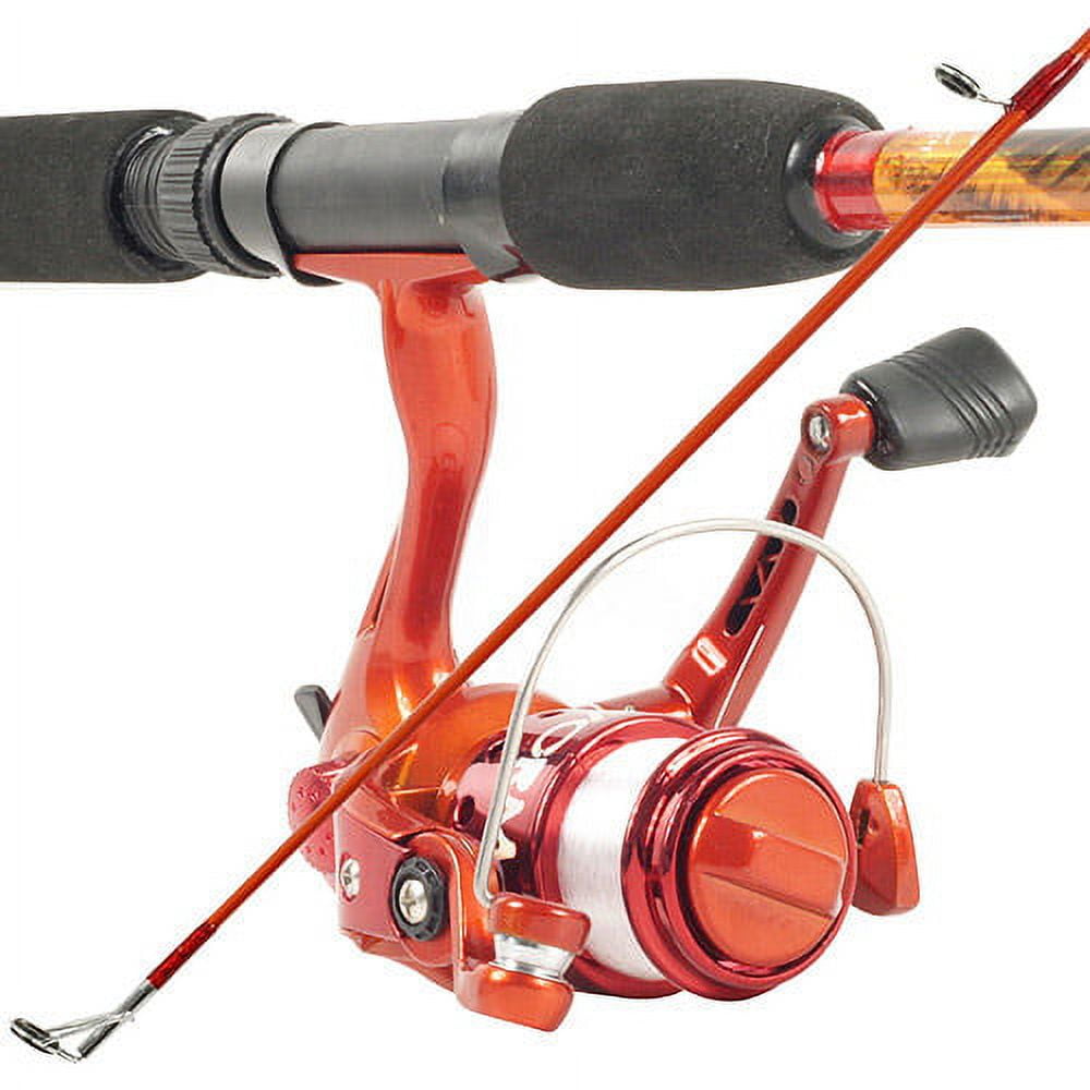 South Bend Worm Gear Fishing Rod and Spinning Reel, Orange Combo 