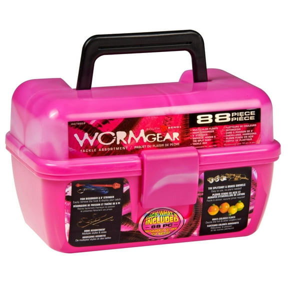 South Bend Worm Gear Tackle Box pink