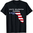 thumbnail image 1 of South Bradenton Florida USA State America Travel Floridian T-Shirt Black Large, 1 of 4