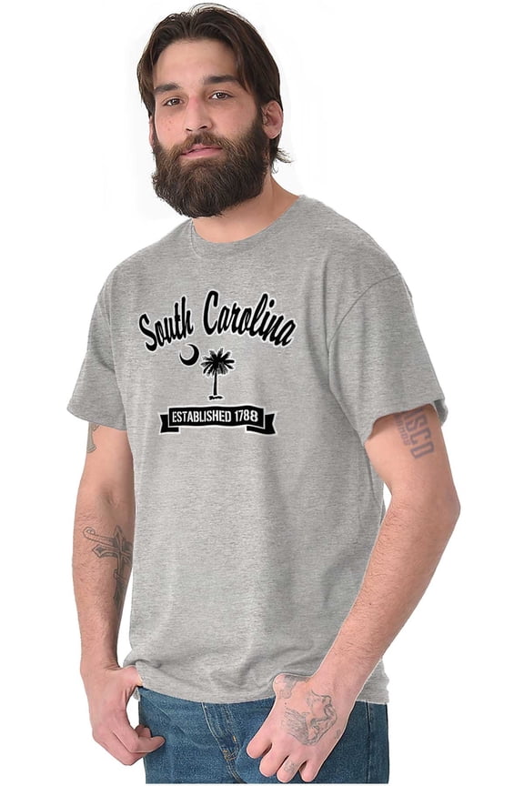 South Carolina Cute Palmetto Souvenir Men's Graphic T Shirt Tees Brisco Brands M