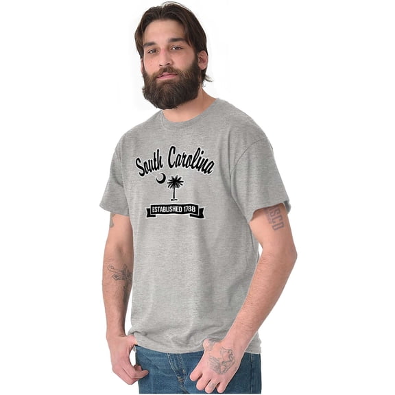 South Carolina Cute Palmetto Souvenir Men's Graphic T Shirt Tees Brisco Brands M