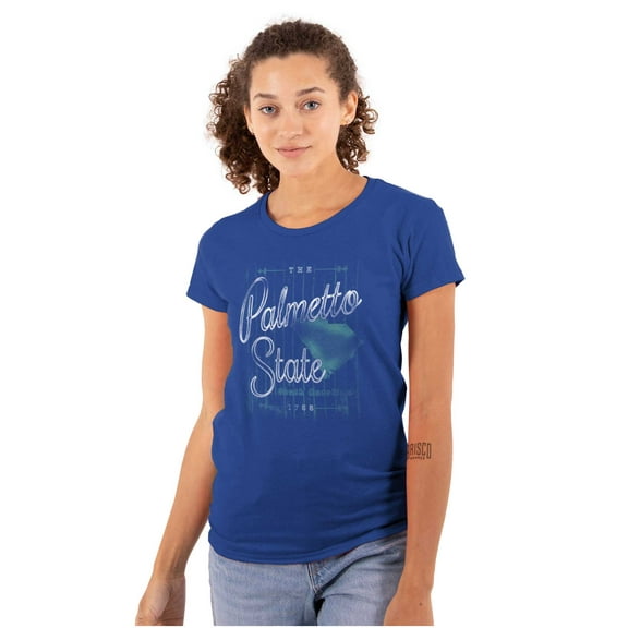 South Carolina Cute Palmetto State Womens Slim Fit Graphic Tee Brisco Brands S