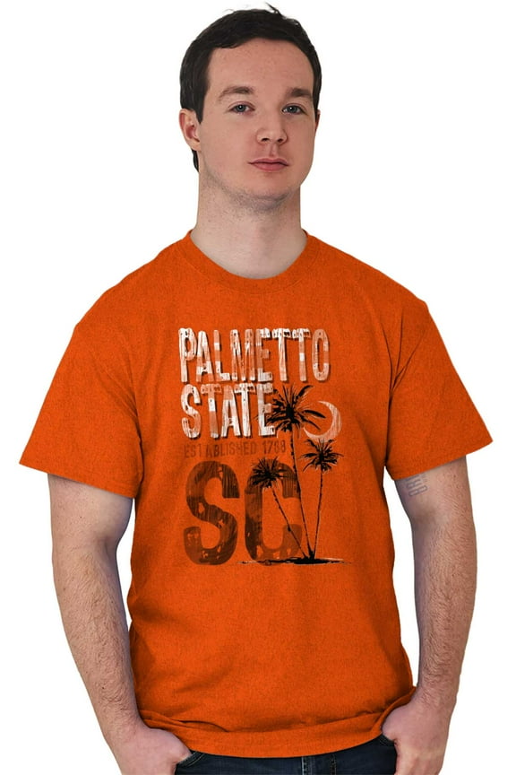South Carolina Distressed Palmettos Men's Graphic T Shirt Tees Brisco Brands X