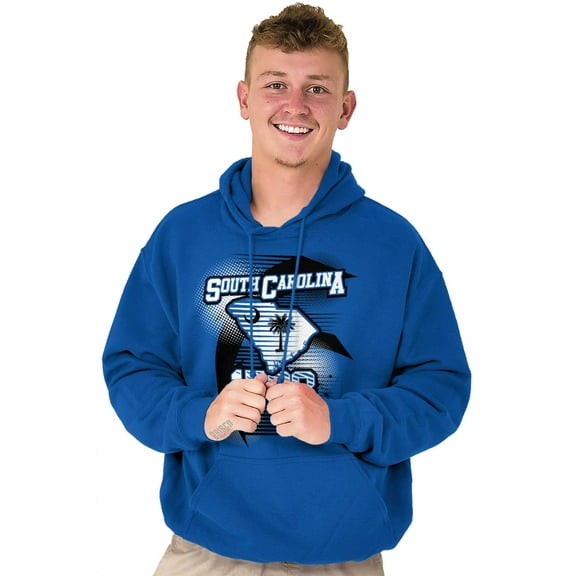 South Carolina Flag Cute State Shape Hoodie Sweatshirt Women Men Brisco Brands S