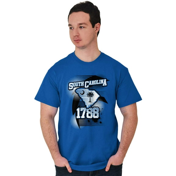 South Carolina Flag Cute State Shape Men's Graphic T Shirt Tees Brisco Brands M