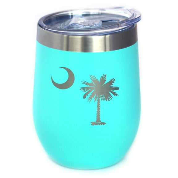Bevvee Insulated Wine Tumbler 12 oz Flag Of South Carolina South Carolina Enthusiast Gifts Tumblers