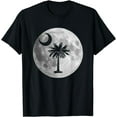 thumbnail image 1 of South Carolina Flag Palmetto Tree Moon In Moon Silhouette T-Shirt, 1 of 4