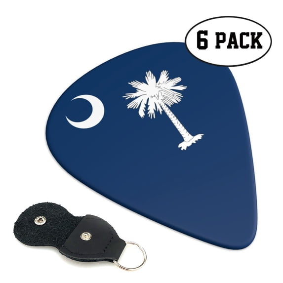 South Carolina Flag Pattern Guitar Picks for Guitar Bass Music Instruments Women Men Guitar Picks