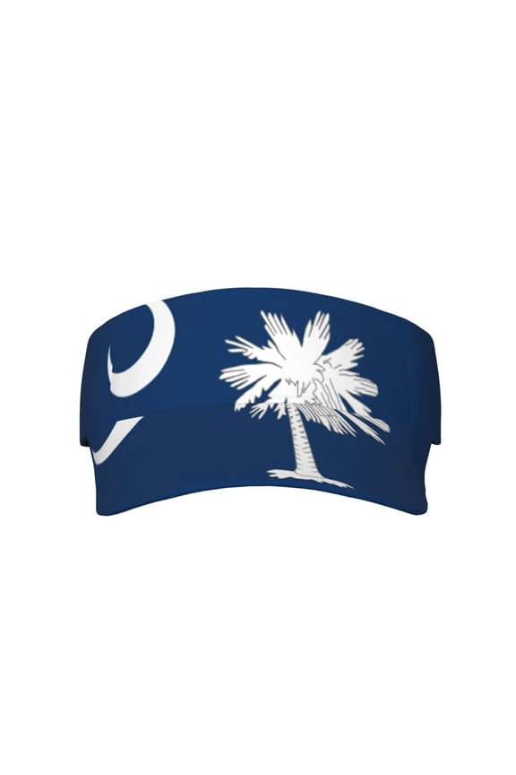 South Carolina Flag Pattern Sport Visor Hats Sun Protection Outdoor Activity For Women Men