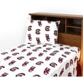 thumbnail image 1 of South Carolina Gamecocks 100% cotton, 3 piece sheet set - flat sheet, fitted sheet, 1 pillow case, Twin XL, White, 1 of 7