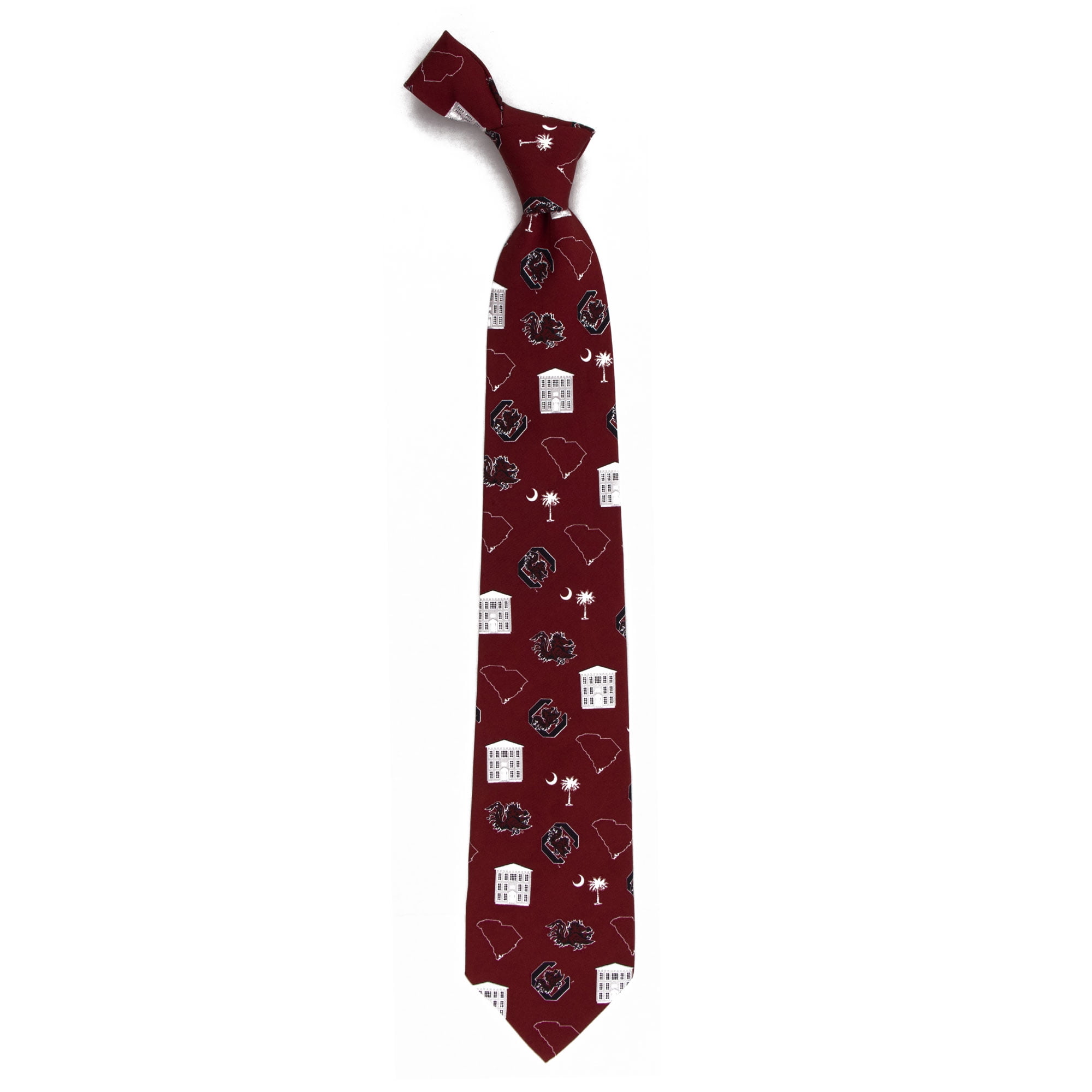 Eagles Wings Georgia Bulldogs Men's Necktie - Officially Licensed, 57" Long, 3.5" Wide, Team Colors & Logo