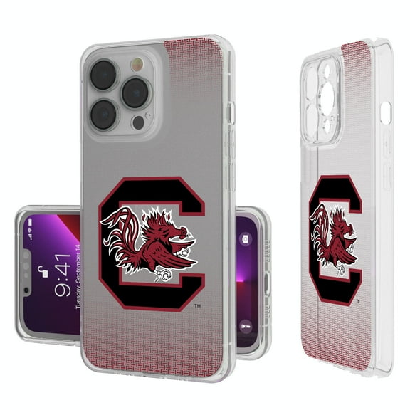 South Carolina Gamecocks Linen Logo iPhone Clear Case