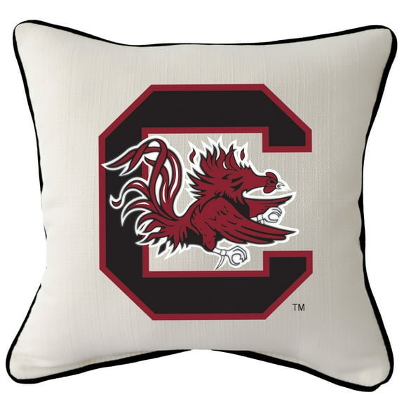 South Carolina Gamecocks Logo Square Piped Pillow