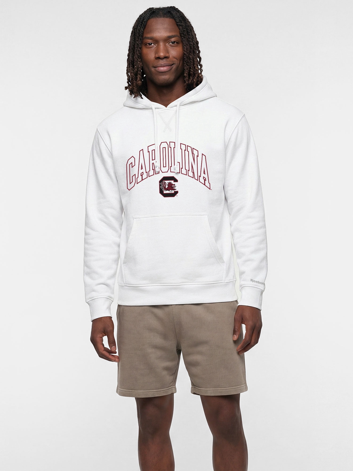 South Carolina Gamecocks Reebok Mens White Hooded Sweatshirt