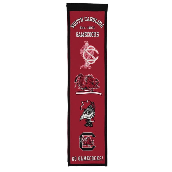 Gamecocks 8"x32" Wool Banner Heritage