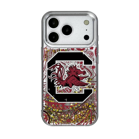 South Carolina Gamecocks iPhone Glitter Paisley Design Case