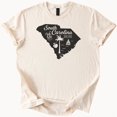South Carolina Graphic T Shirt State Outline Palm Tree Peach Sailboat ...