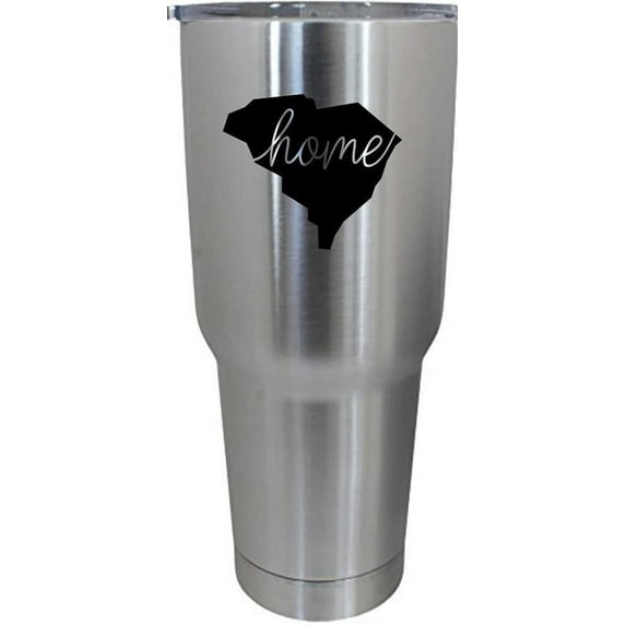 South Carolina Home States Etched 30oz Stainless Steel Tumbler