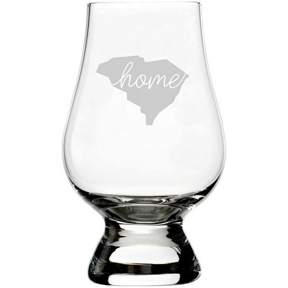 South Carolina Home States Etched 6.5oz Glencairn Whisky Glass