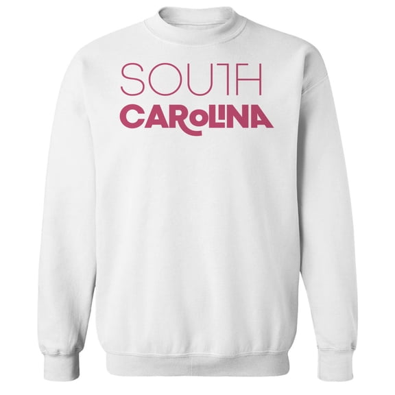 South Carolina Humor Graphic White Men's Crewneck Sweatshirt