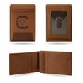 thumbnail image 1 of South Carolina NCAA Gamecocks Brown Leather Front Pocket Slim Money Clip Wallet, 1 of 6