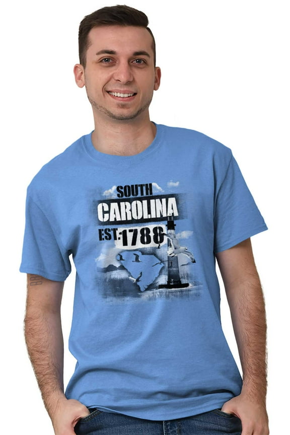 South Carolina Nautical SC Lighthouse Men's Graphic T Shirt Tees Brisco Brands S