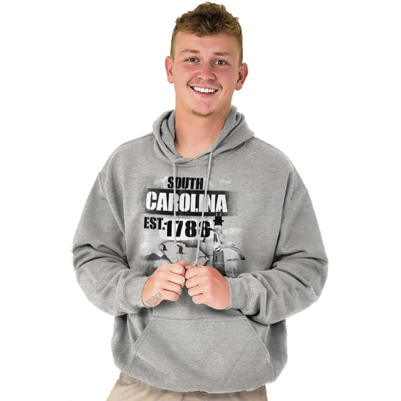 South Carolina Nautical SC Lighthouse Unisex Plus Fleece Graphic Hoodie Brisco Brands 3X