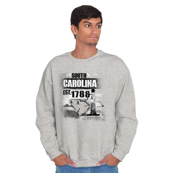 South Carolina Nautical SC Lighthouse Unisex Plus Fleece Graphic Sweatshirt Brisco Brands 2X