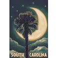 thumbnail image 1 of South Carolina, Palmetto Moon and Palm (9x12 Wall Art Print, Home Decor), 1 of 3