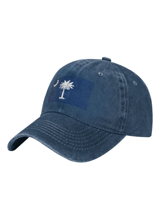 South Carolina Palmetto Trees Adult Adjustable Classic Washed Casquette Cap Hat Baseball Cap For Man For Woman