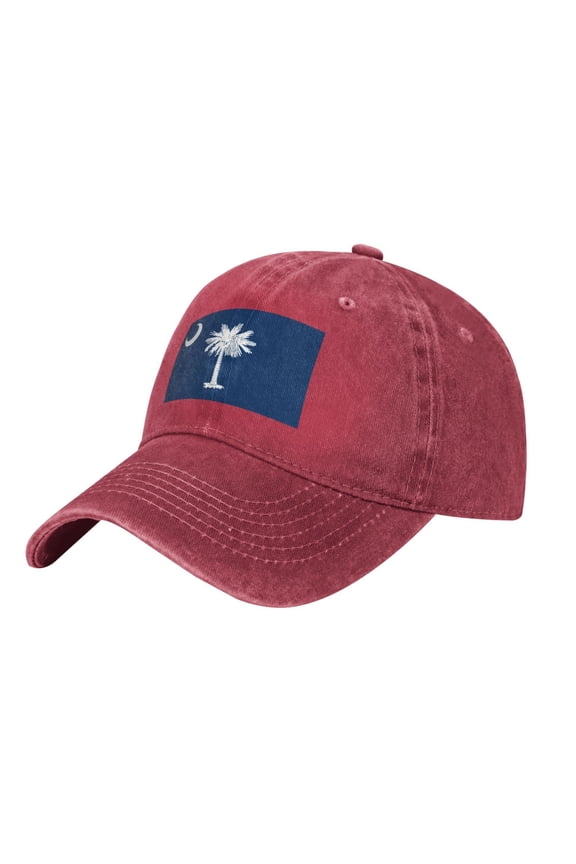 South Carolina Palmetto Trees Adult Adjustable Classic Washed Casquette Cap Hat Baseball Cap For Man For Woman