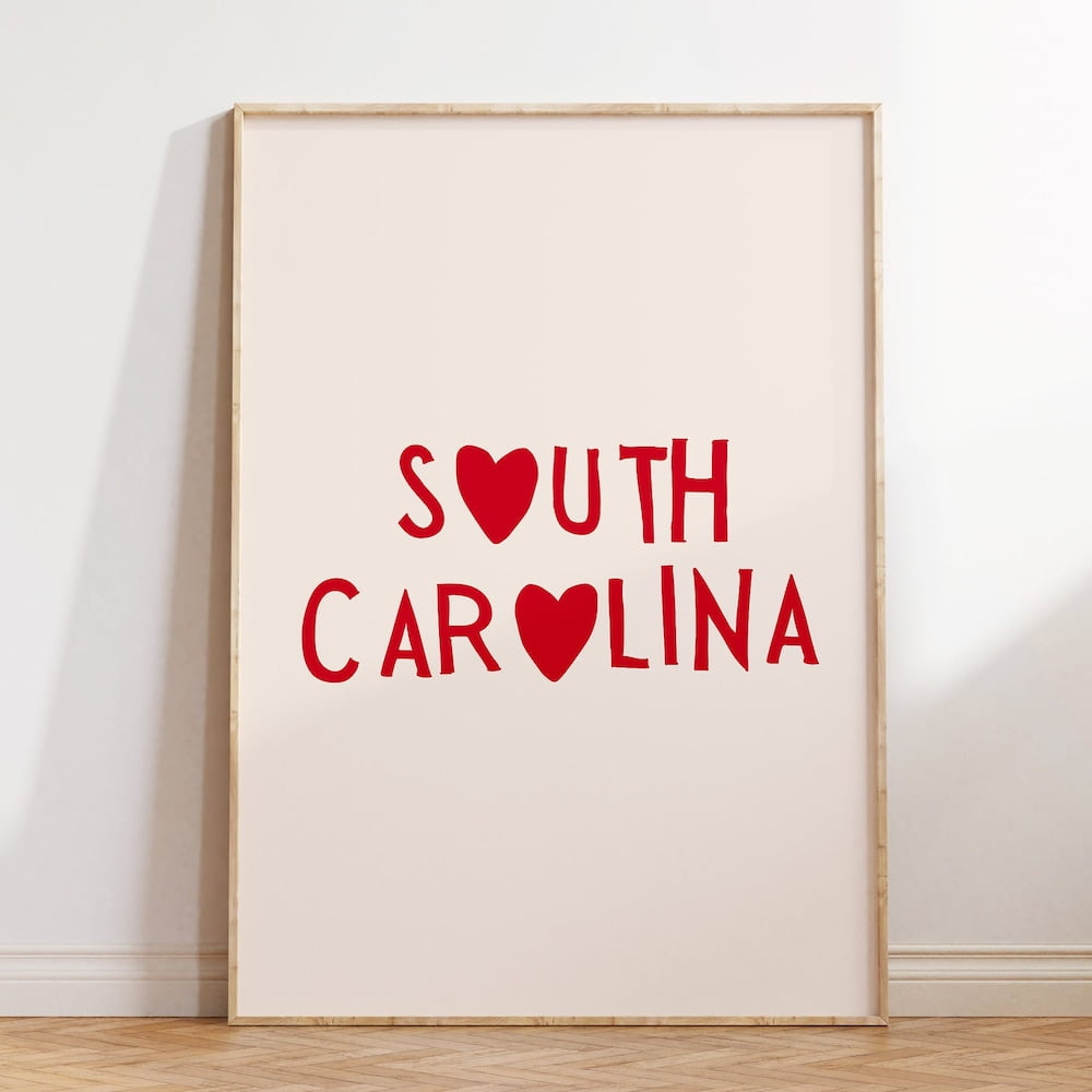 South Carolina Poster South Carolina Wall Art Sc Poster South Carolina ...