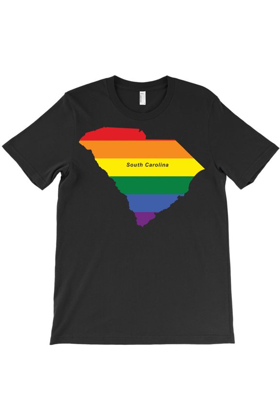 South Carolina Rainbow Flag, State Pride Graphic Design For G19688 Unisex T-Shirt, Up to Size 5XL