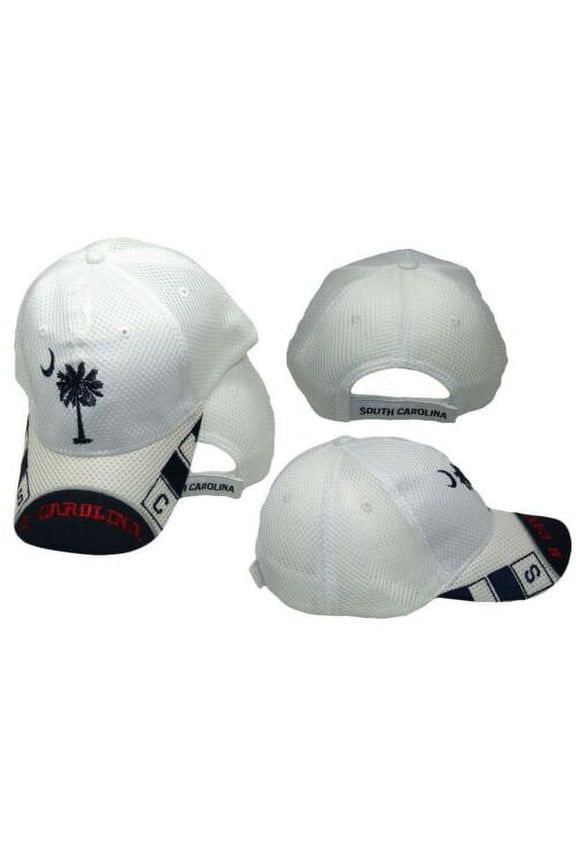 South Carolina SC State "S. Carolina" Mesh White Embroidered Cap CAP721C Hat