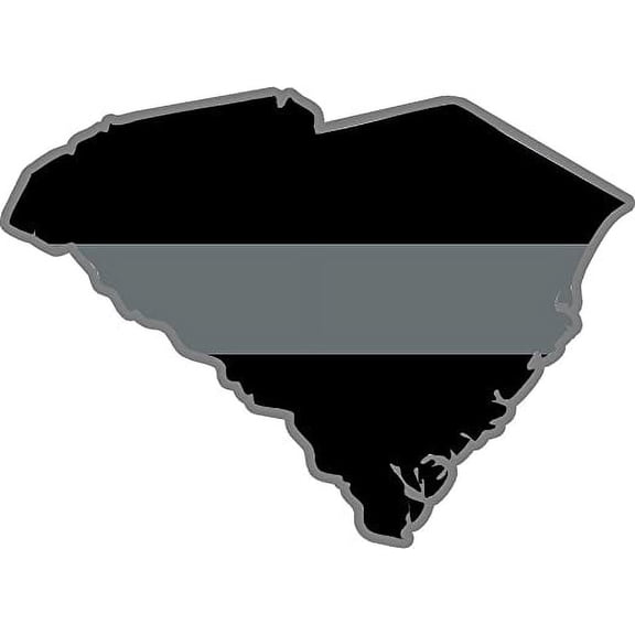 South Carolina SC State Thin Silver line Decal Corrections Officer 3M Reflective sticker Decal