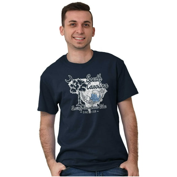 South Carolina Smurfy Southern Vibes Men's Graphic T Shirt Tees Brisco Brands S