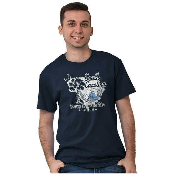 South Carolina Smurfy Southern Vibes Men's Graphic T Shirt Tees Brisco Brands S