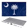 thumbnail image 1 of South Carolina State Flag and 20ft Flagpole with PVC Ground Insert Included - 3ft x 5ft Knitted Polyester Flag, State Flag Collection, Flag Printed in The USA, 1 of 5