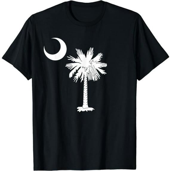 South Carolina State Flag Palmetto Tree Crescent Moon SC T-Shirt
