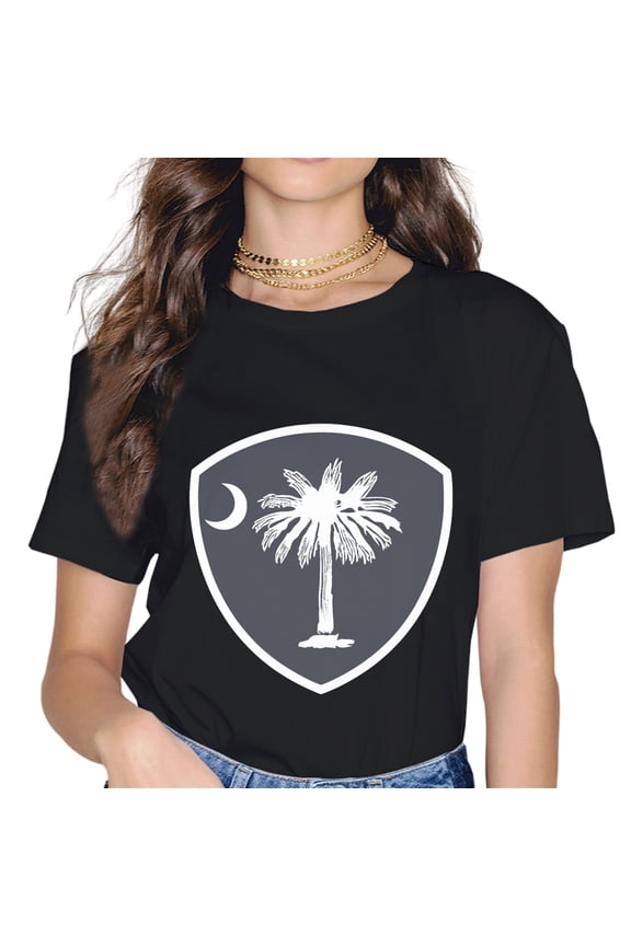South Carolina State Flag Palmetto Tree Crescent Moon SC T-Shirt