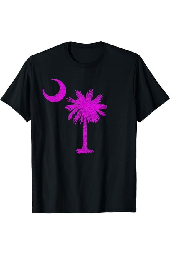 South Carolina State Flag Palmetto Tree Crescent Moon SC T-Shirt