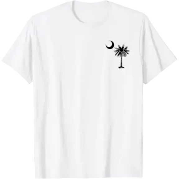 South Carolina State Flag Palmetto Tree Crescent Moon Sc T-Shirt All Size S-5XL