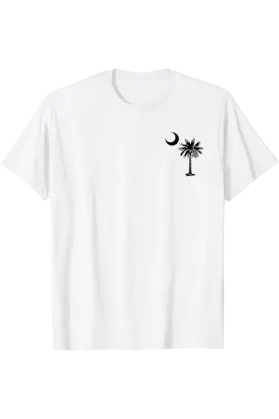 South Carolina State Flag Palmetto Tree Crescent Moon Sc T-Shirt All Size S-5XL