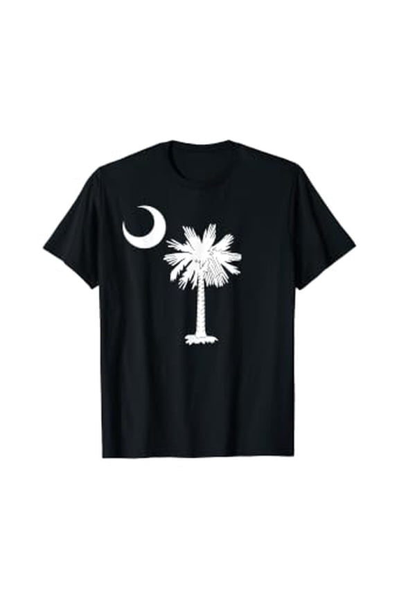 South Carolina State Flag Palmetto Tree Crescent Moon Sc T-Shirt