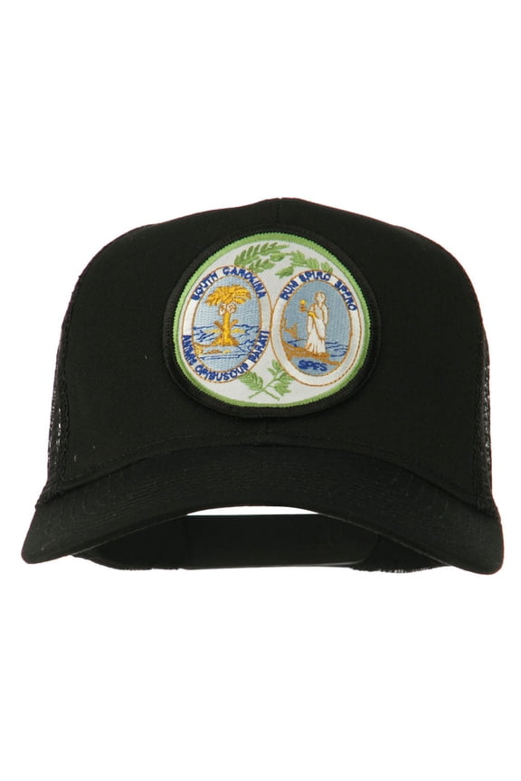 South Carolina State Patched Mesh Cap - Black OSFM