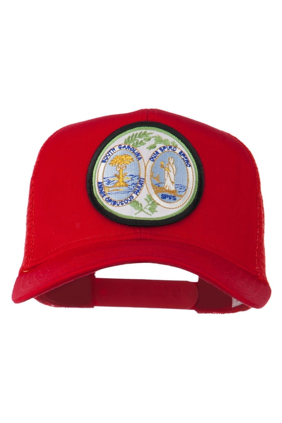 South Carolina State Patched Mesh Cap - Red OSFM