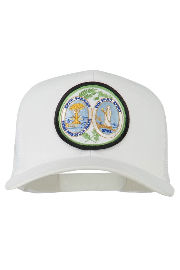 South Carolina State Patched Mesh Cap - White OSFM