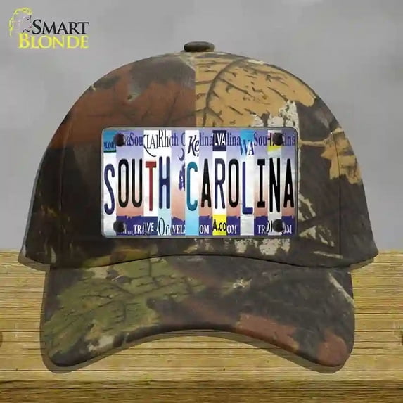 South Carolina Strip Art Novelty License Plate Hat Tag Cotton Camoflauge