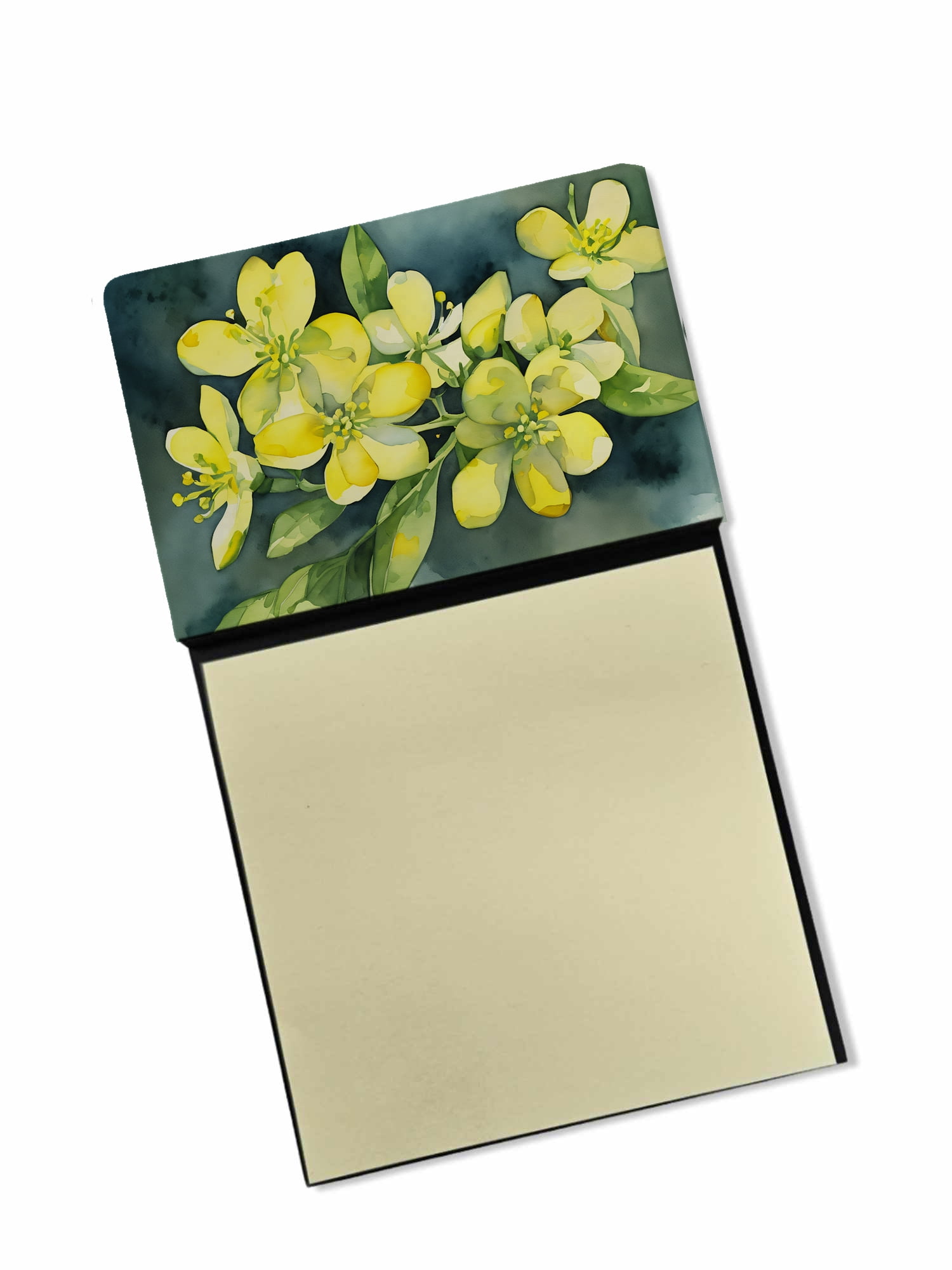 South Carolina Yellow Jessamine in Watercolor Sticky Note Holder 3.25 in x 5.25 in
