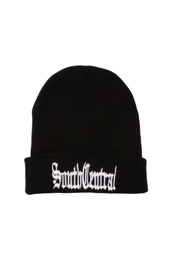 South Central LA Cuffed Black Beanie